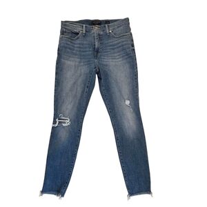 Lucky Brand Medium Wash Distressed Raw Hem Super Skinny Ankle Ava Jeans Size‎ 6
